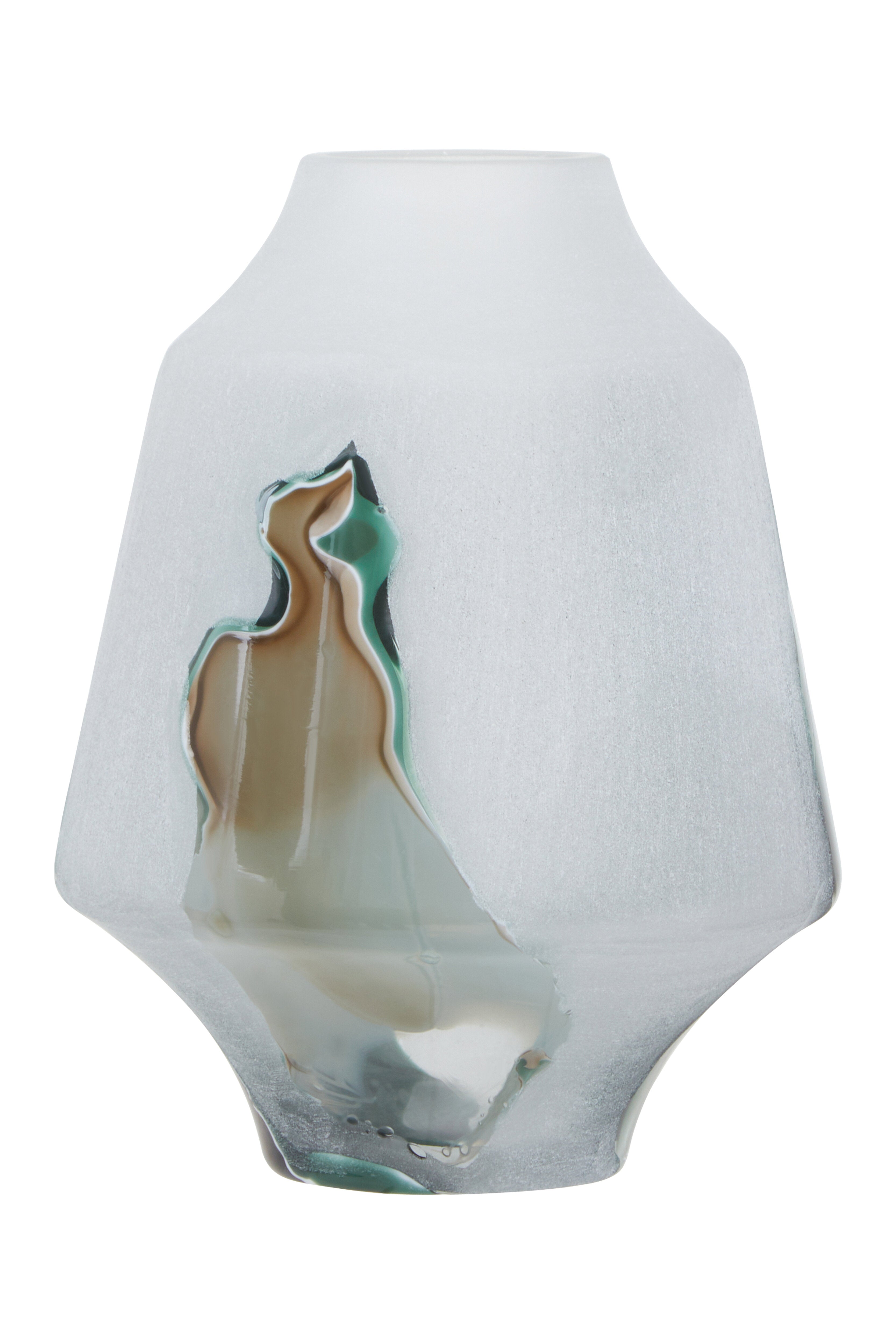 Oreana Frosted Abstract Glass Vase